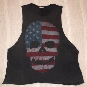 Brandy Melville American Skull Tank